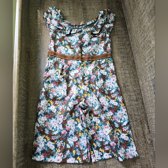 Janie and Jack Floral Jumpsuit Baby Girl - Picture 1 of 3